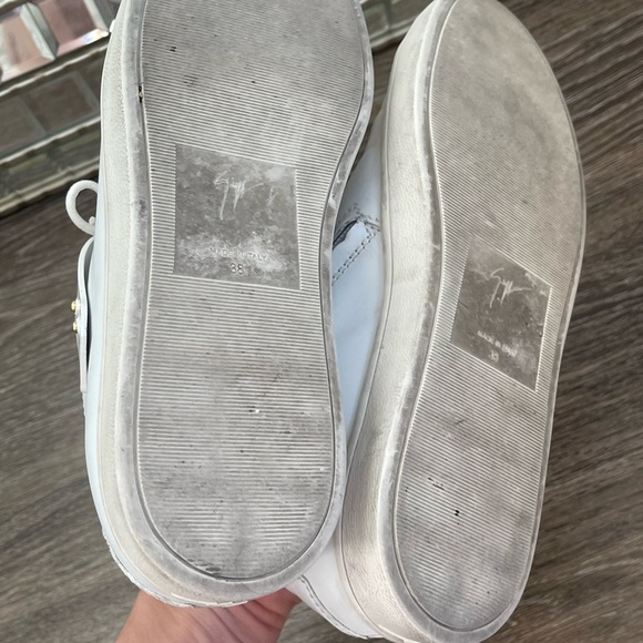 Giuseppe Zanotti White Low Top Sneaker - Picture 8 of 8